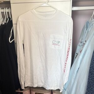 Vineyard Vines White Long Sleeve Christmas Shirt